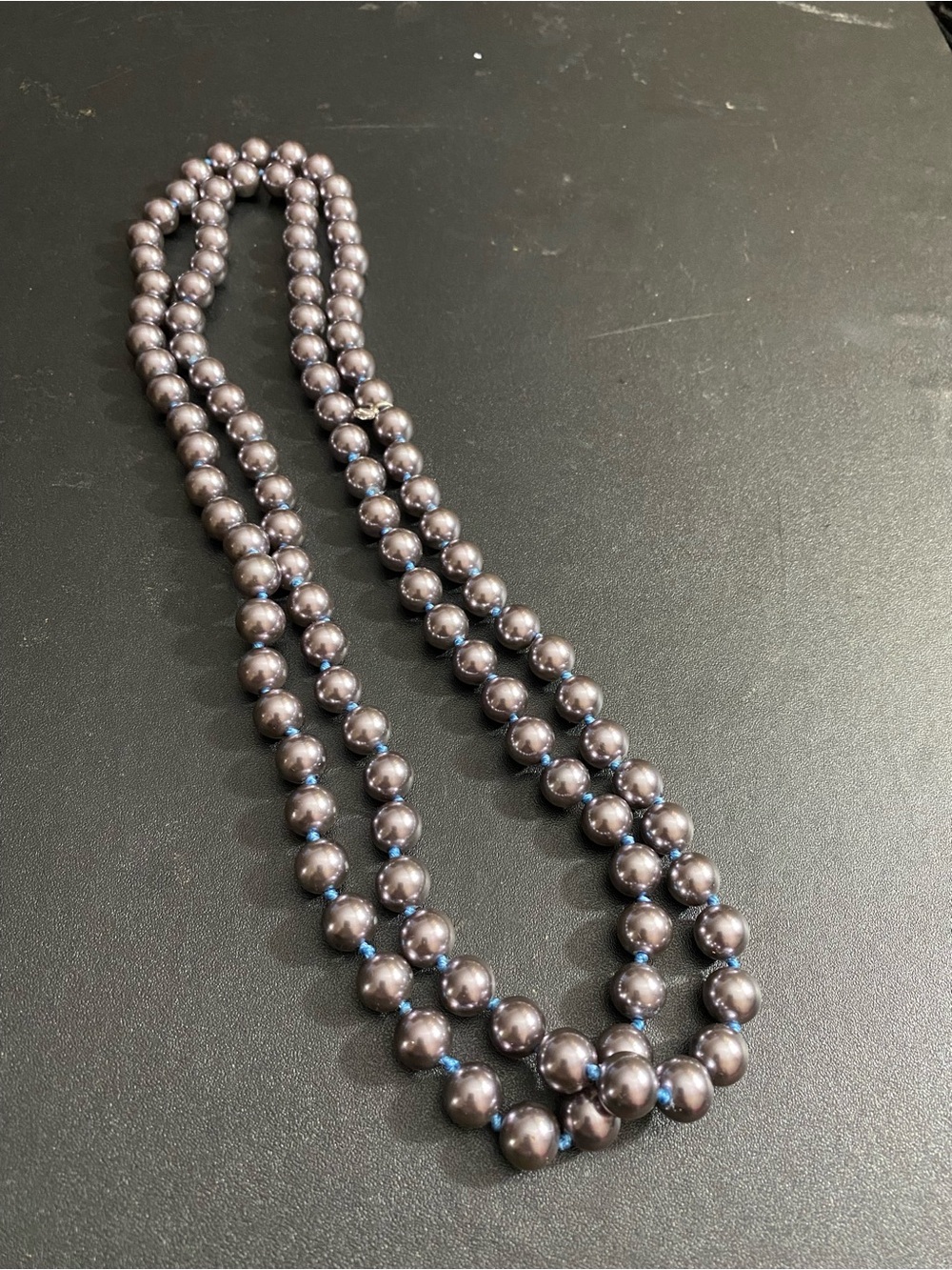Swarovski Metallic Gray Pearl Bead Necklace